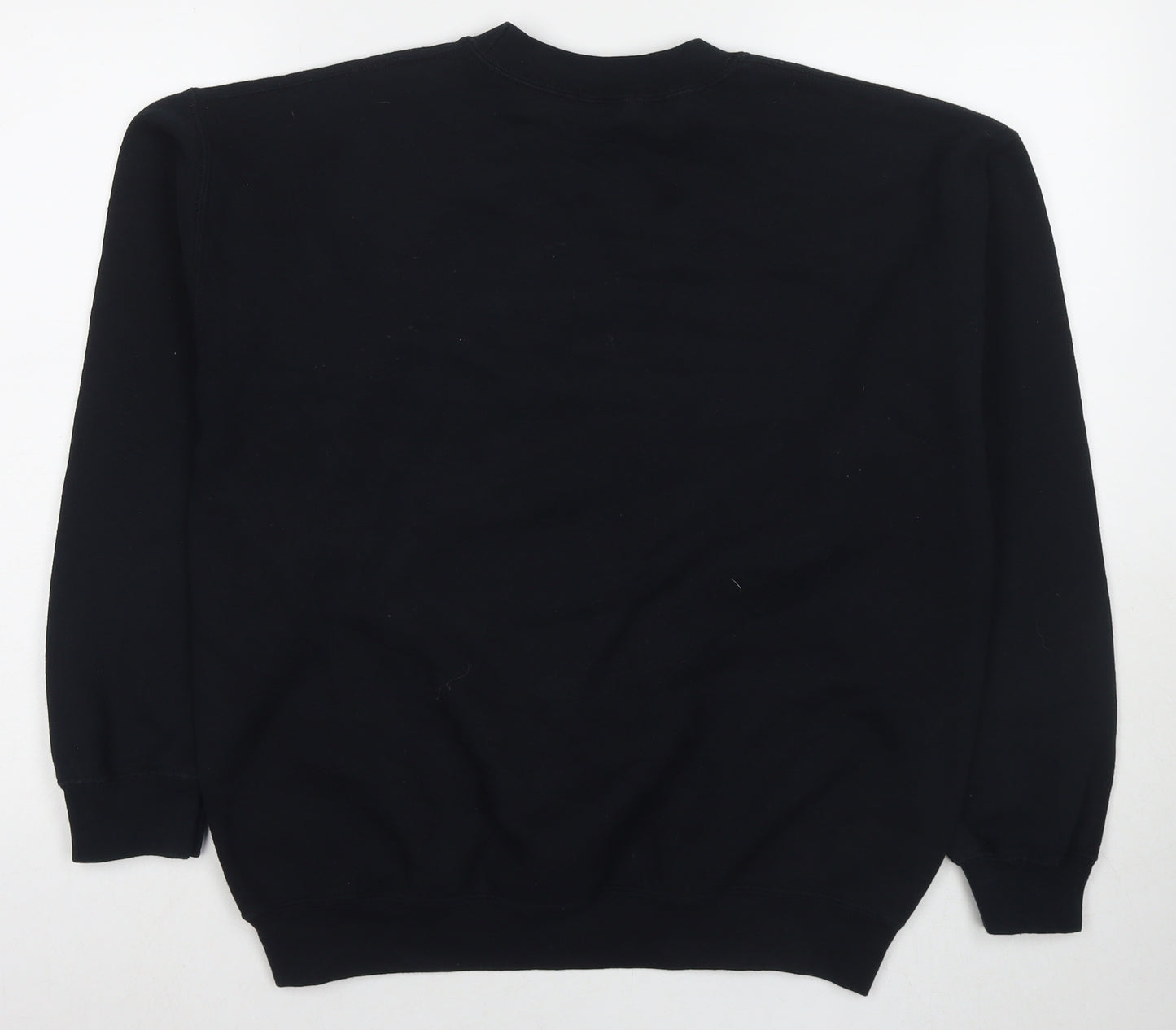 PRETTYLITTLETHING Womens Black Cotton Pullover Sweatshirt Size M Pullover - Logo