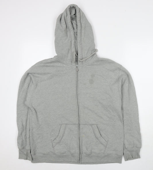 Hollister Mens Grey Cotton Full Zip Hoodie Size XS