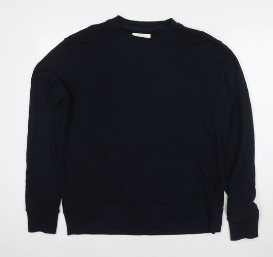 Marks and Spencer Mens Blue Cotton Pullover Sweatshirt Size L