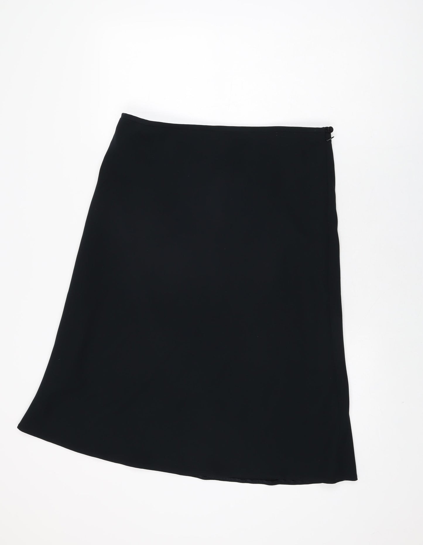 Berkertex Womens Black Polyester Swing Skirt Size 16 Zip