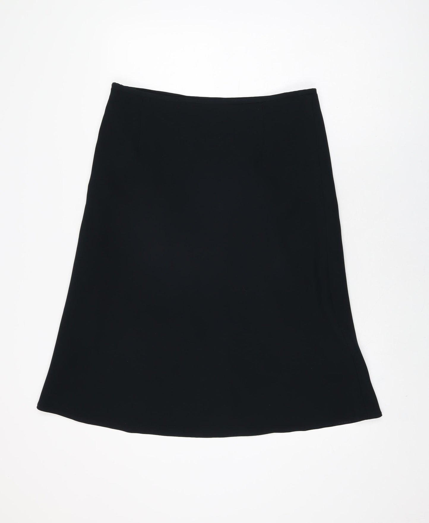 Berkertex Womens Black Polyester Swing Skirt Size 16 Zip