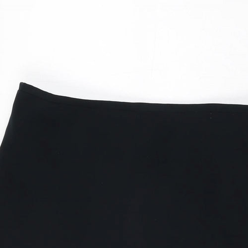 Berkertex Womens Black Polyester Swing Skirt Size 16 Zip