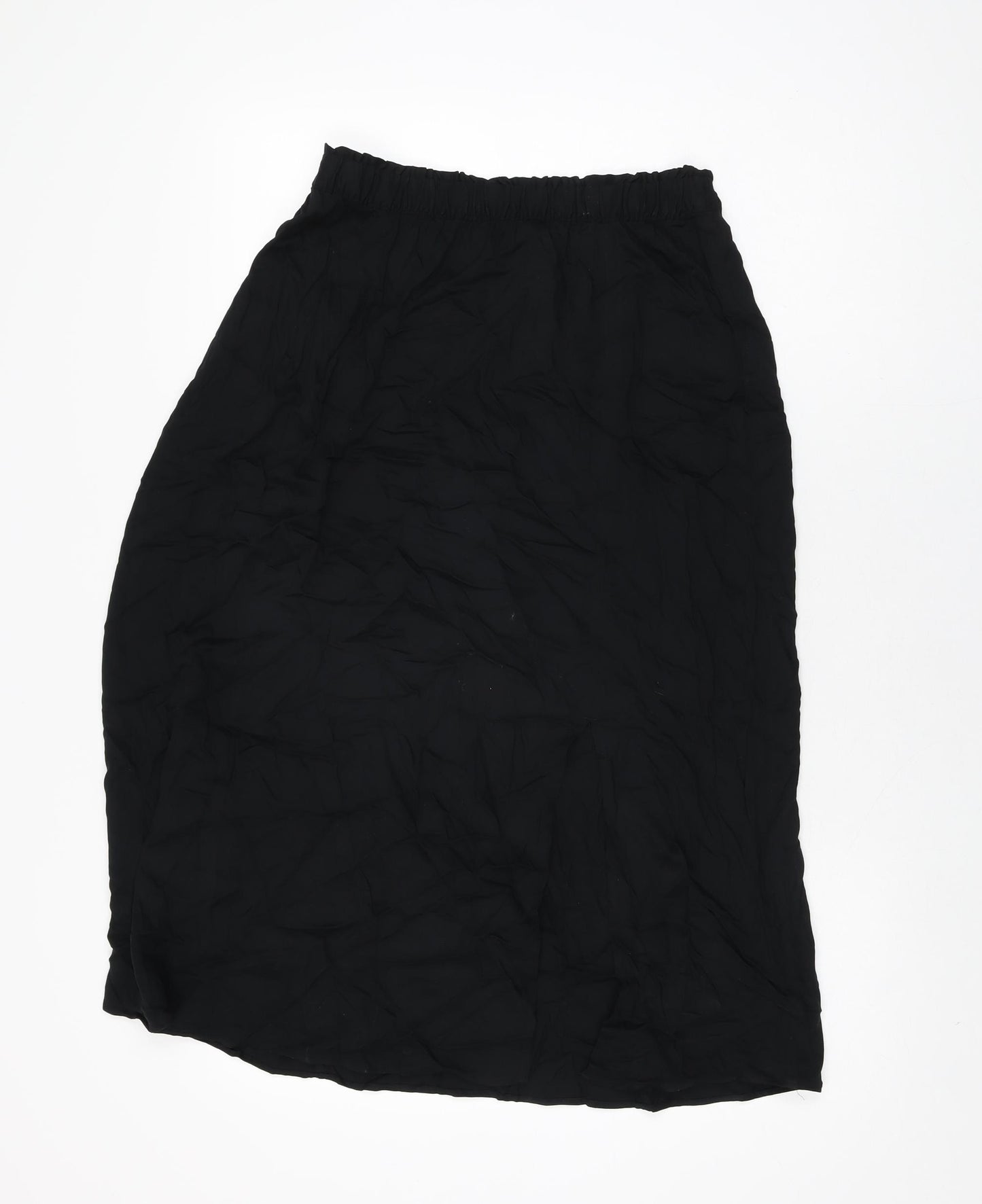 Marks and Spencer Womens Black Viscose Swing Skirt Size 10