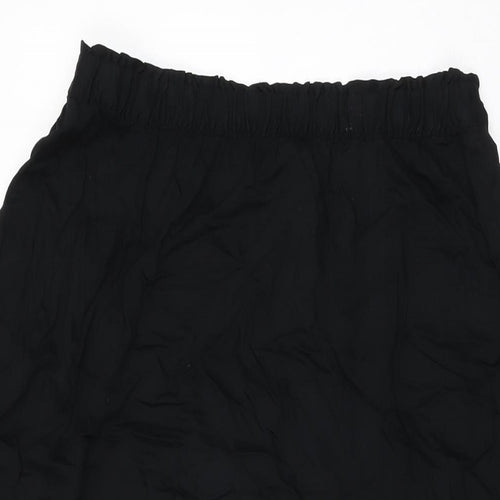 Marks and Spencer Womens Black Viscose Swing Skirt Size 10