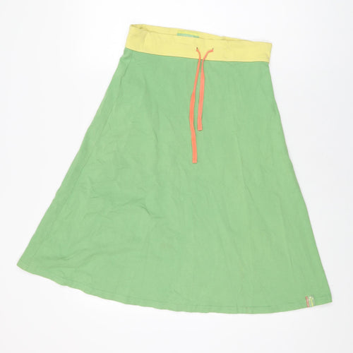 Seasalt Womens Green Cotton Swing Skirt Size 8 Drawstring