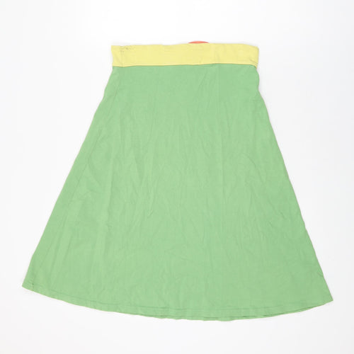 Seasalt Womens Green Cotton Swing Skirt Size 8 Drawstring