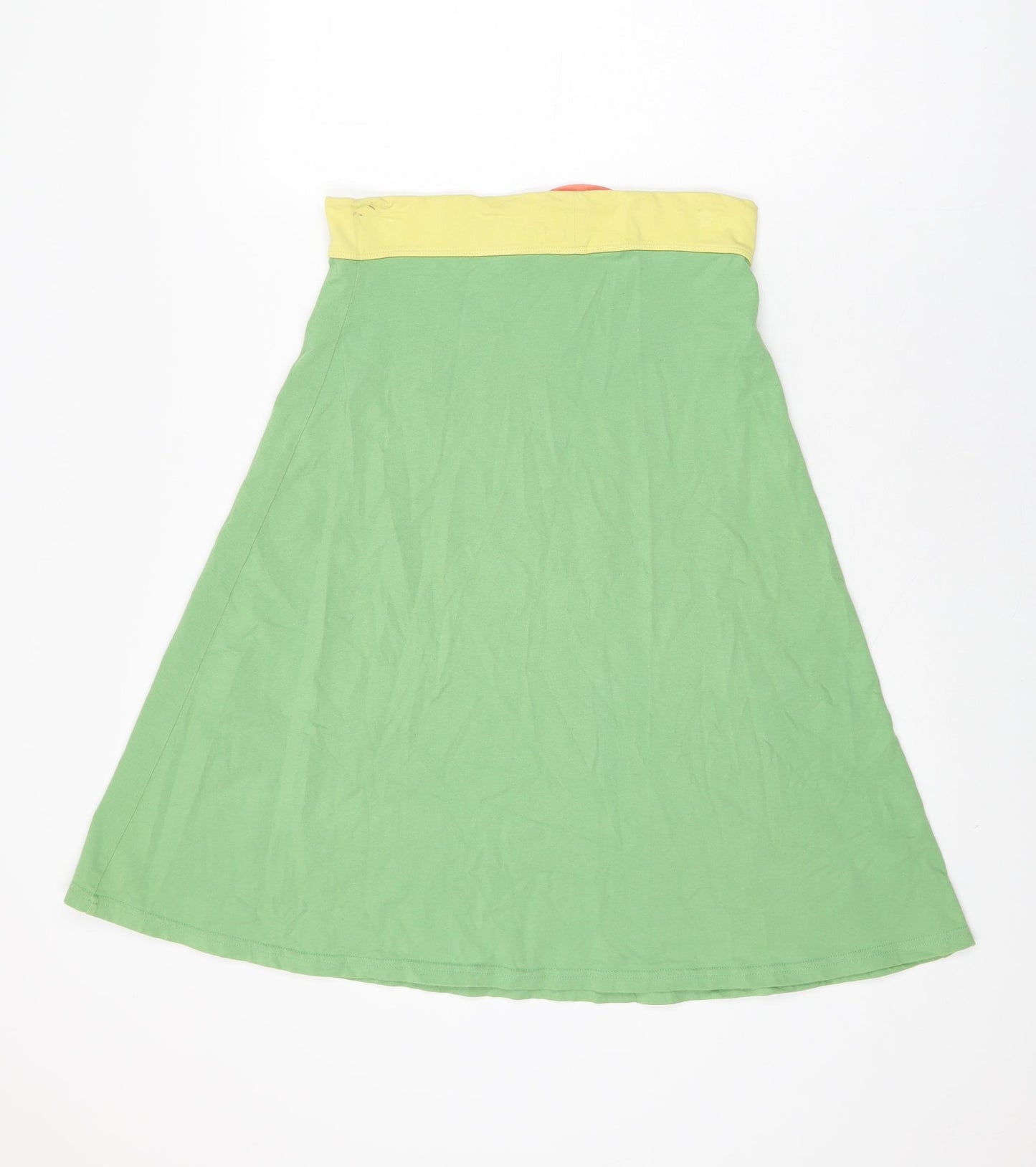 Seasalt Womens Green Cotton Swing Skirt Size 8 Drawstring