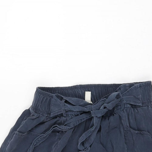 Esprit Womens Blue Lyocell A-Line Skirt Size 12 Tie