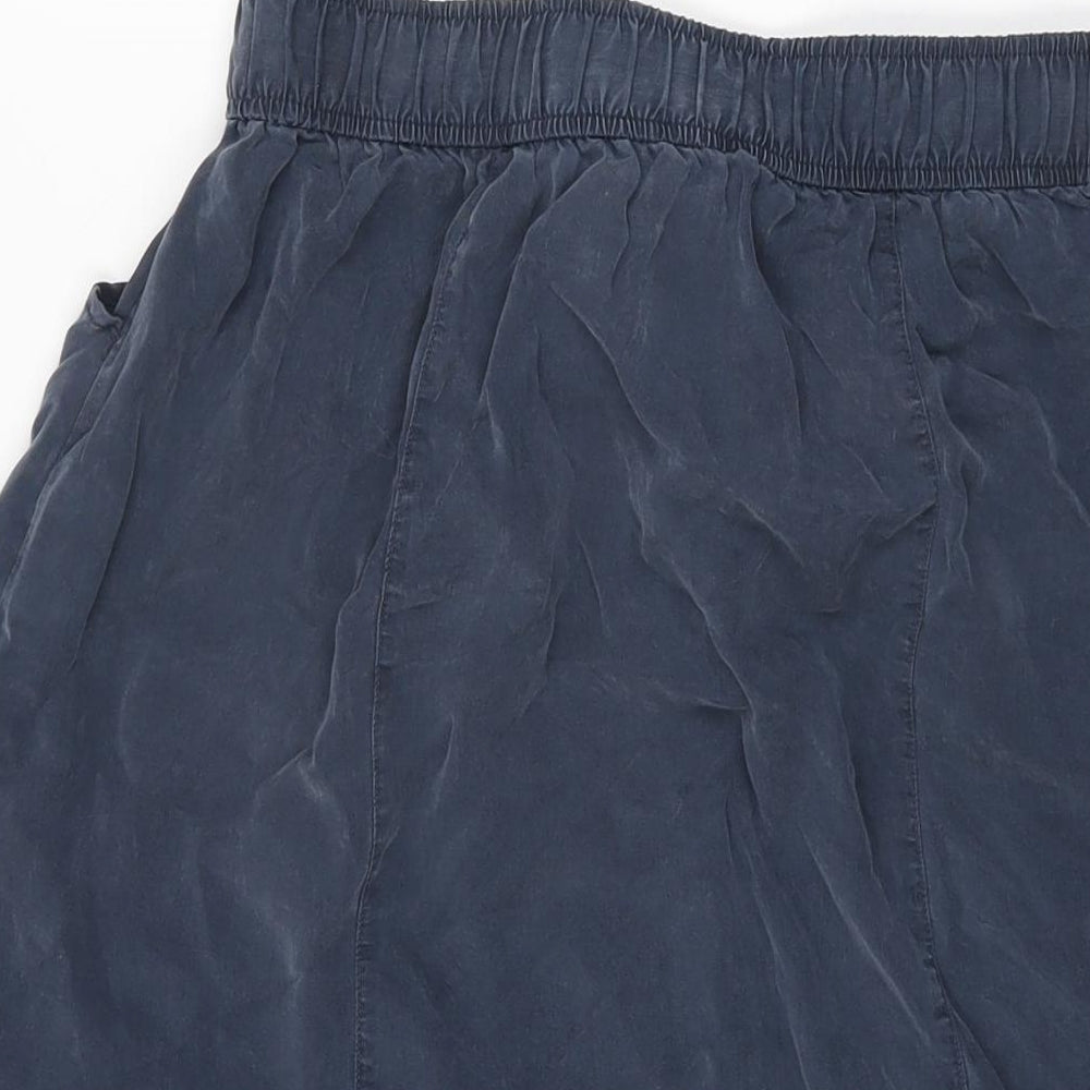 Esprit Womens Blue Lyocell A-Line Skirt Size 12 Tie