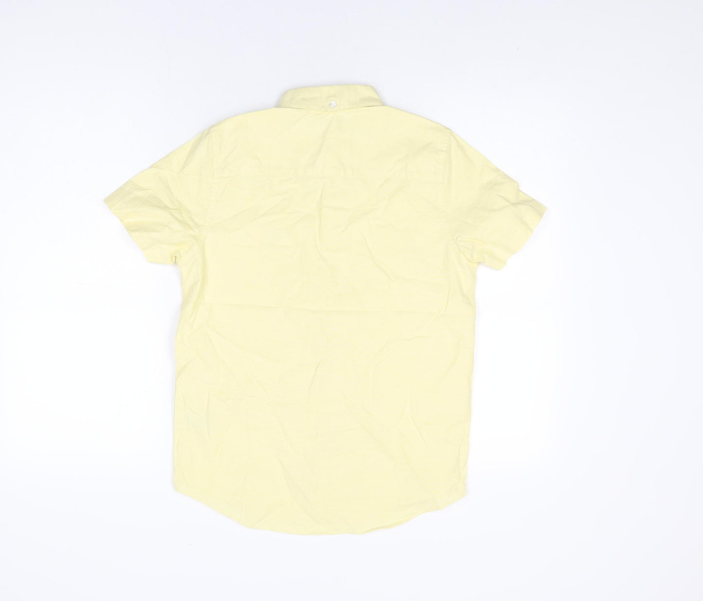 NEXT Boys Yellow Cotton Basic Button-Up Size 12 Years Collared Button