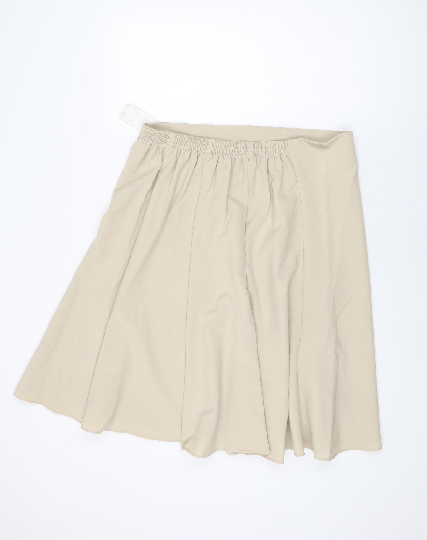 ALLURA Womens Beige Polyester Swing Skirt Size 20