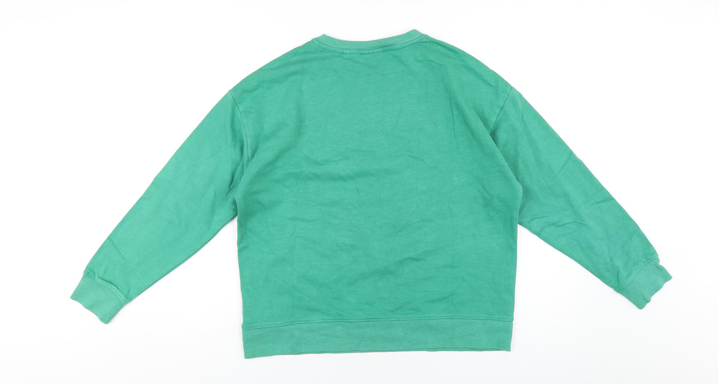 NEXT Womens Green Cotton Pullover Sweatshirt Size 12 Pullover