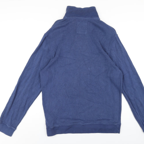 Crew Clothing Mens Blue Cotton Pullover Sweatshirt Size S