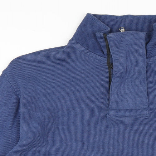 Crew Clothing Mens Blue Cotton Pullover Sweatshirt Size S