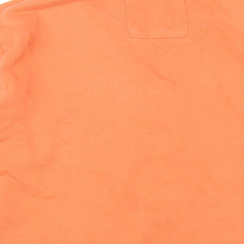 Crew Clothing Mens Orange Cotton Pullover Sweatshirt Size S