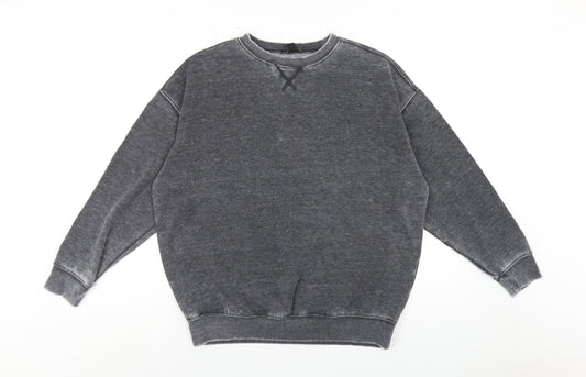 New Look Mens Grey Cotton Pullover Sweatshirt Size S