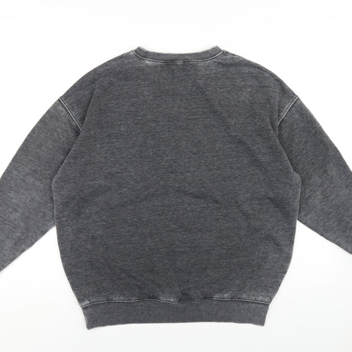 New Look Mens Grey Cotton Pullover Sweatshirt Size S