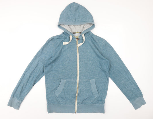 MANTARAY PRODUCTS Mens Blue Cotton Full Zip Hoodie Size S