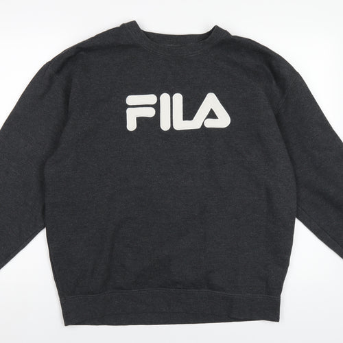 FILA Mens Grey Cotton Pullover Sweatshirt Size L