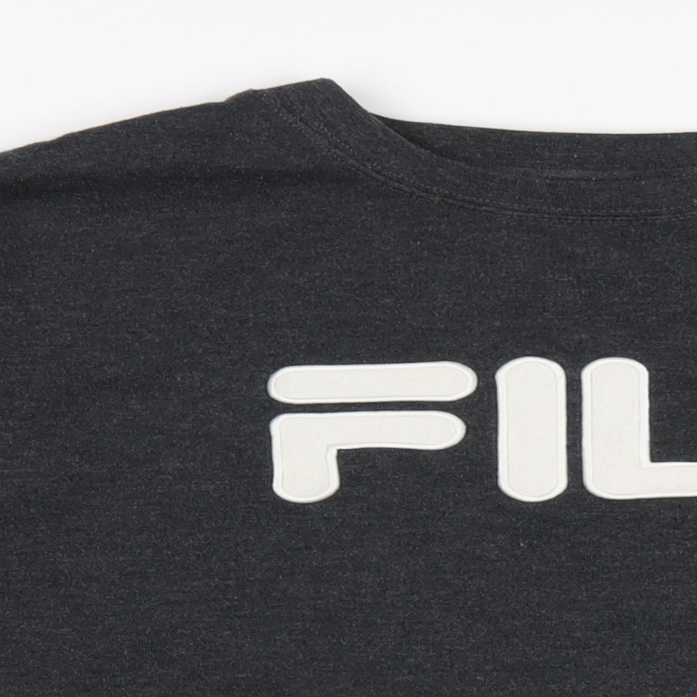 FILA Mens Grey Cotton Pullover Sweatshirt Size L