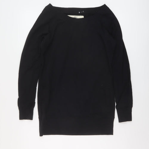 New Look Womens Black Cotton Pullover Sweatshirt Size 12 Pullover