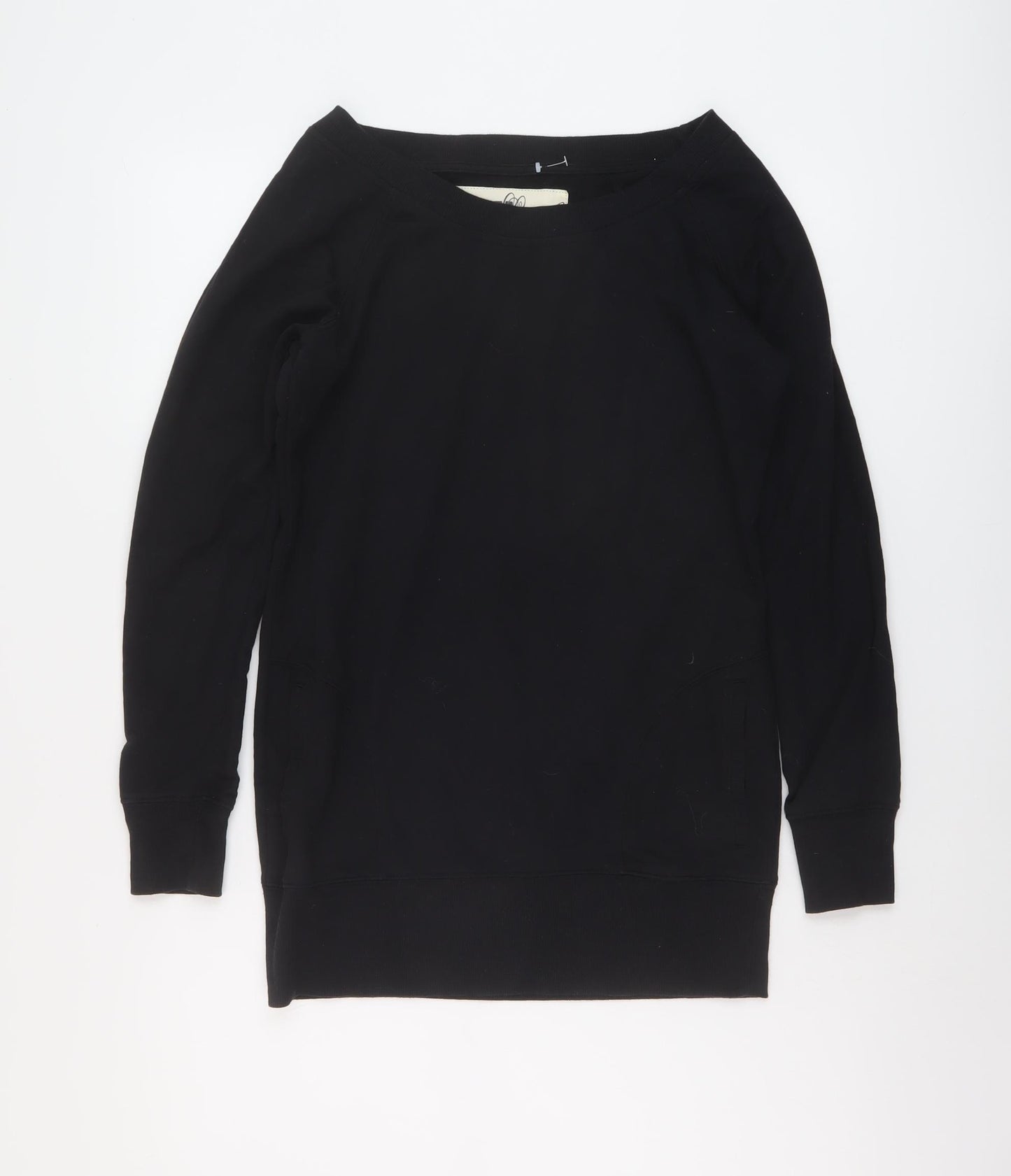 New Look Womens Black Cotton Pullover Sweatshirt Size 12 Pullover