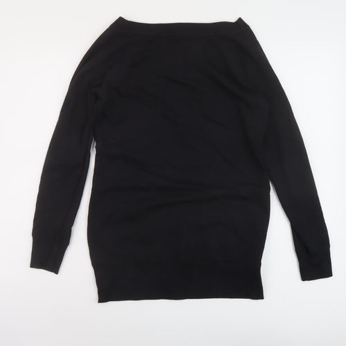 New Look Womens Black Cotton Pullover Sweatshirt Size 12 Pullover