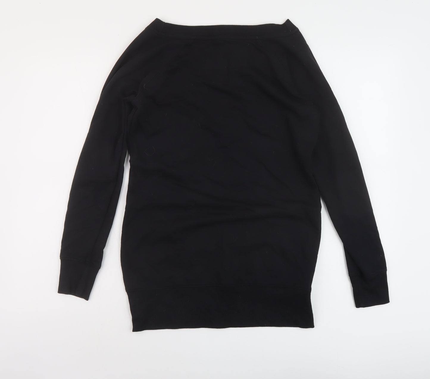 New Look Womens Black Cotton Pullover Sweatshirt Size 12 Pullover