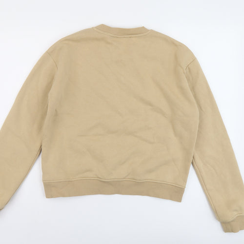 Nakd Womens Beige Cotton Pullover Sweatshirt Size M Pullover