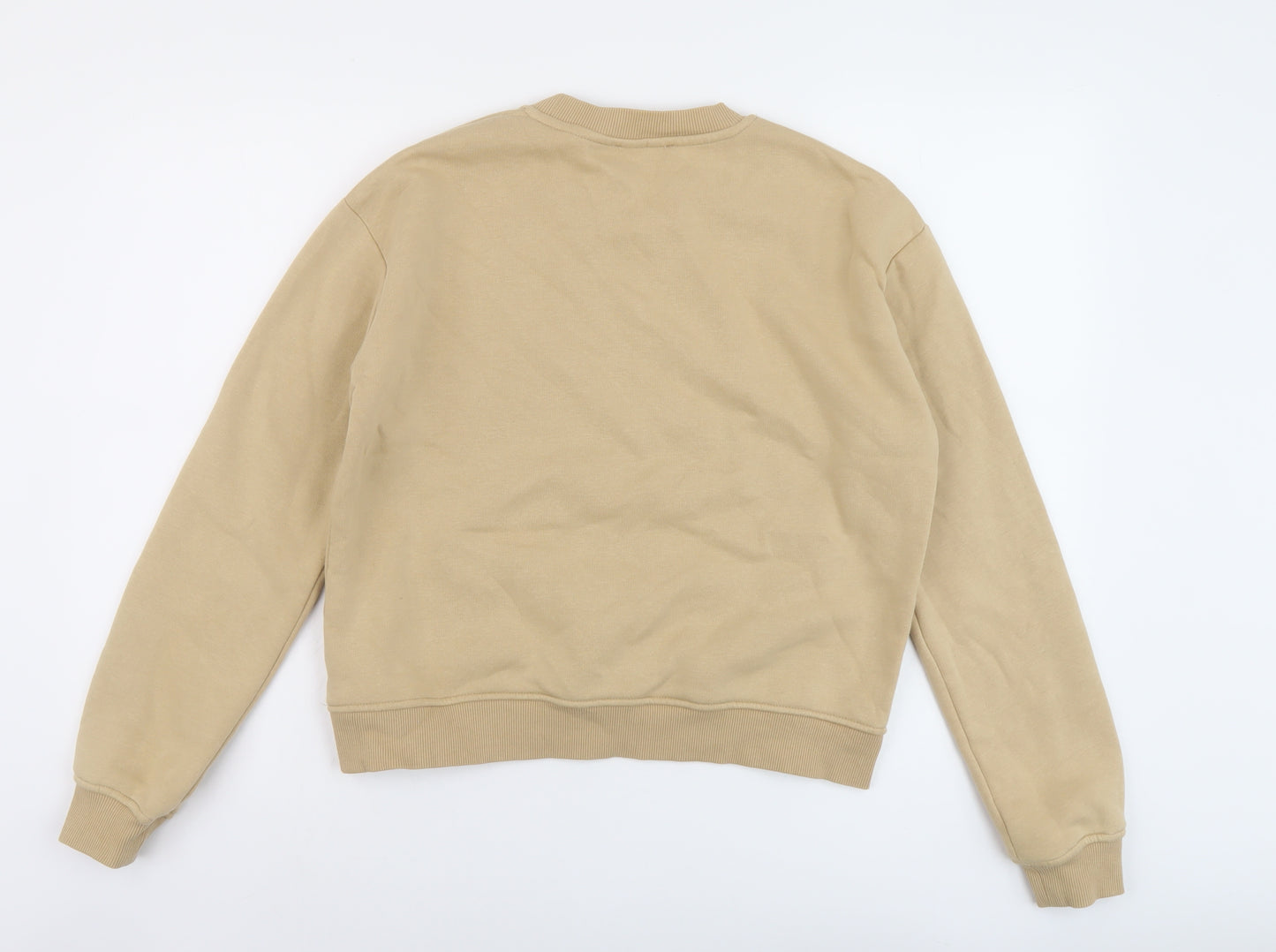 Nakd Womens Beige Cotton Pullover Sweatshirt Size M Pullover