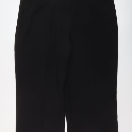 Yours Womens Black Polyester Trousers Size 24 L26 in Regular