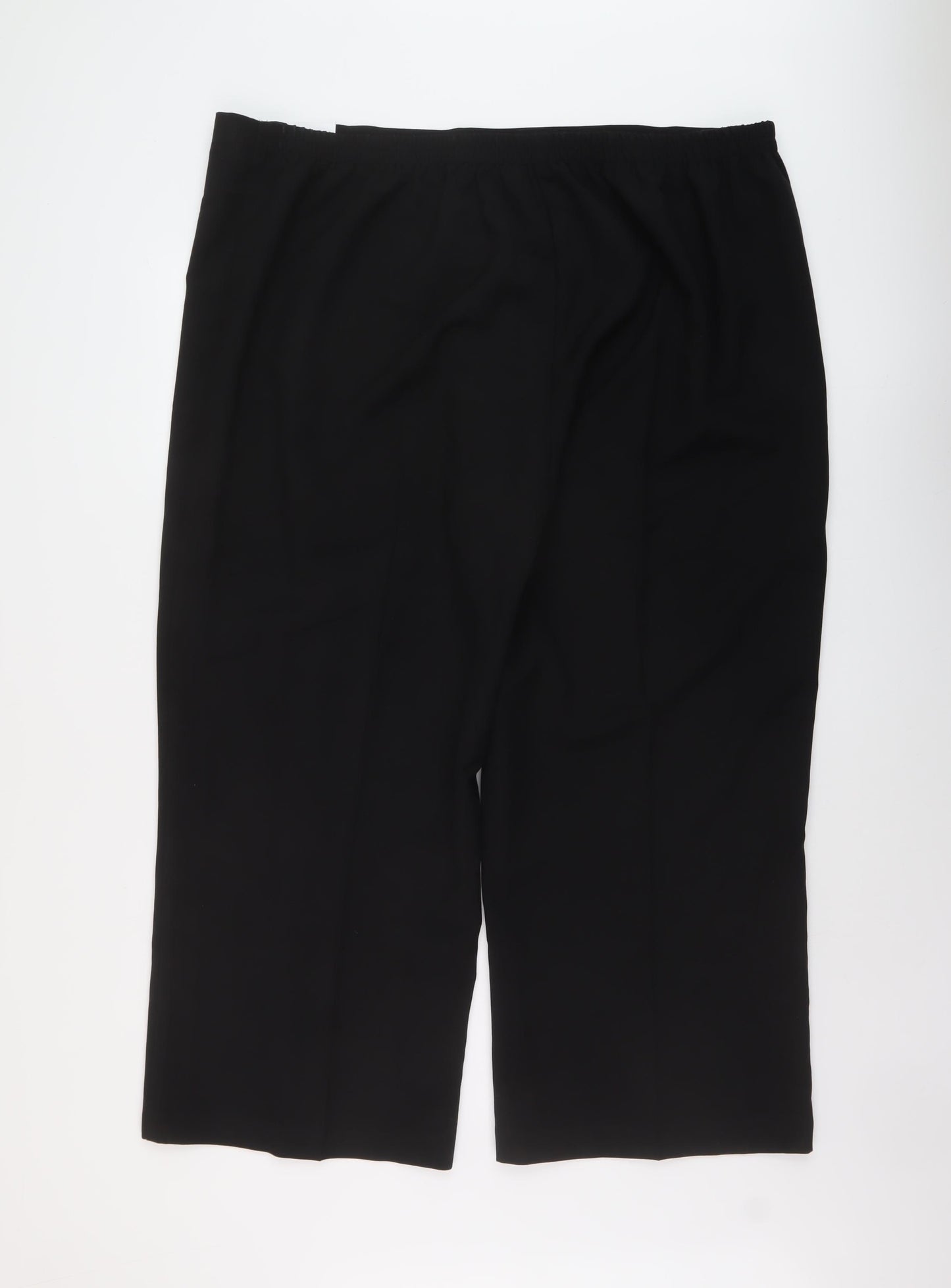 Yours Womens Black Polyester Trousers Size 24 L26 in Regular