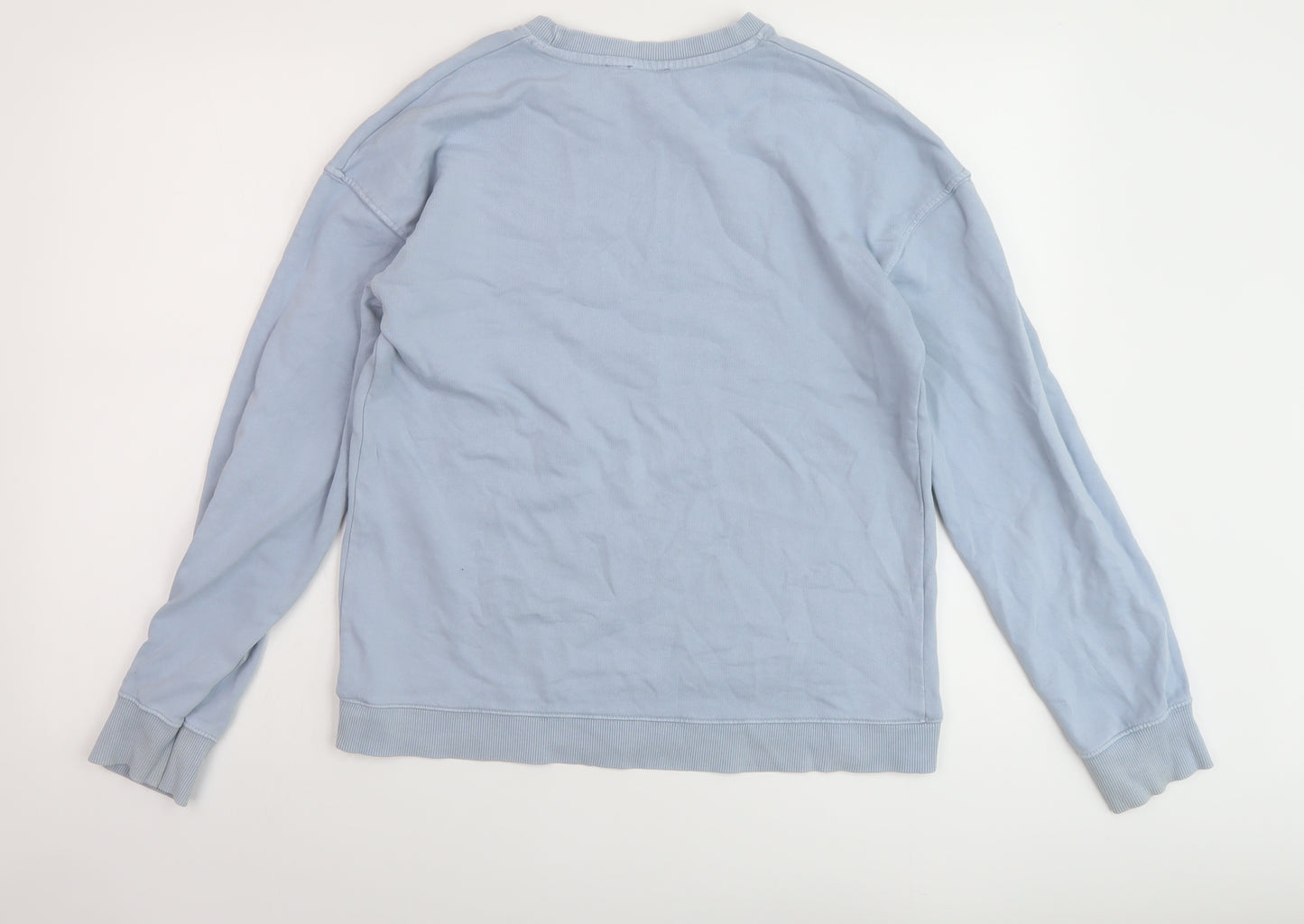 M&Co Girls Blue Cotton Pullover Sweatshirt Size 13 Years Pullover