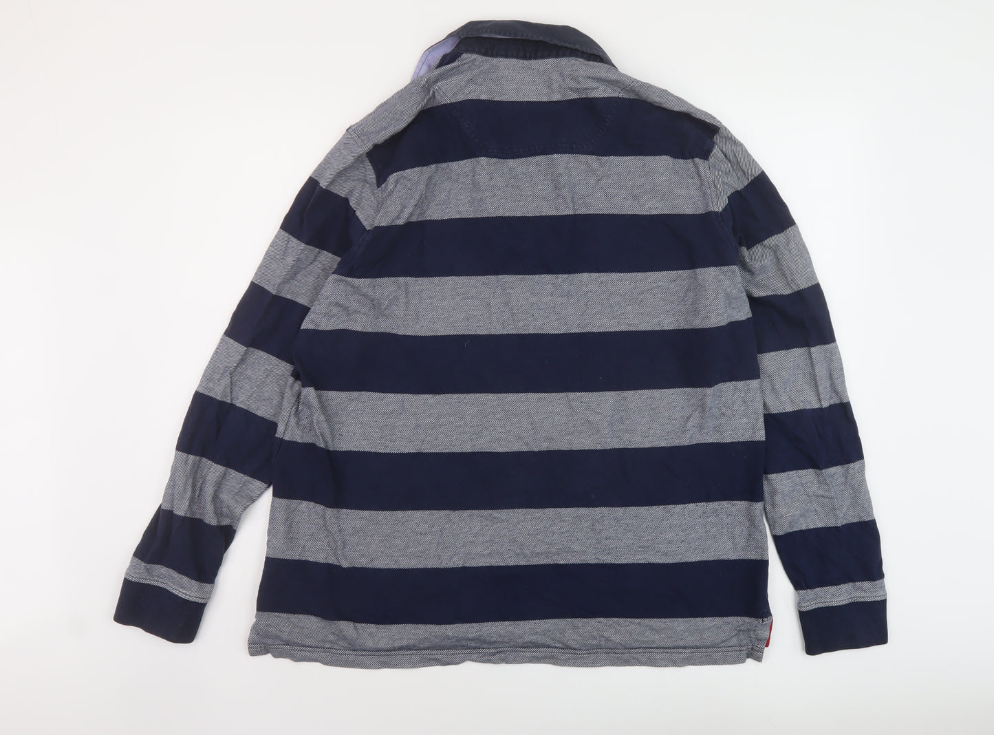 Blue Harbour Mens Blue Striped Cotton Pullover Sweatshirt Size XL