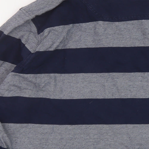 Blue Harbour Mens Blue Striped Cotton Pullover Sweatshirt Size XL