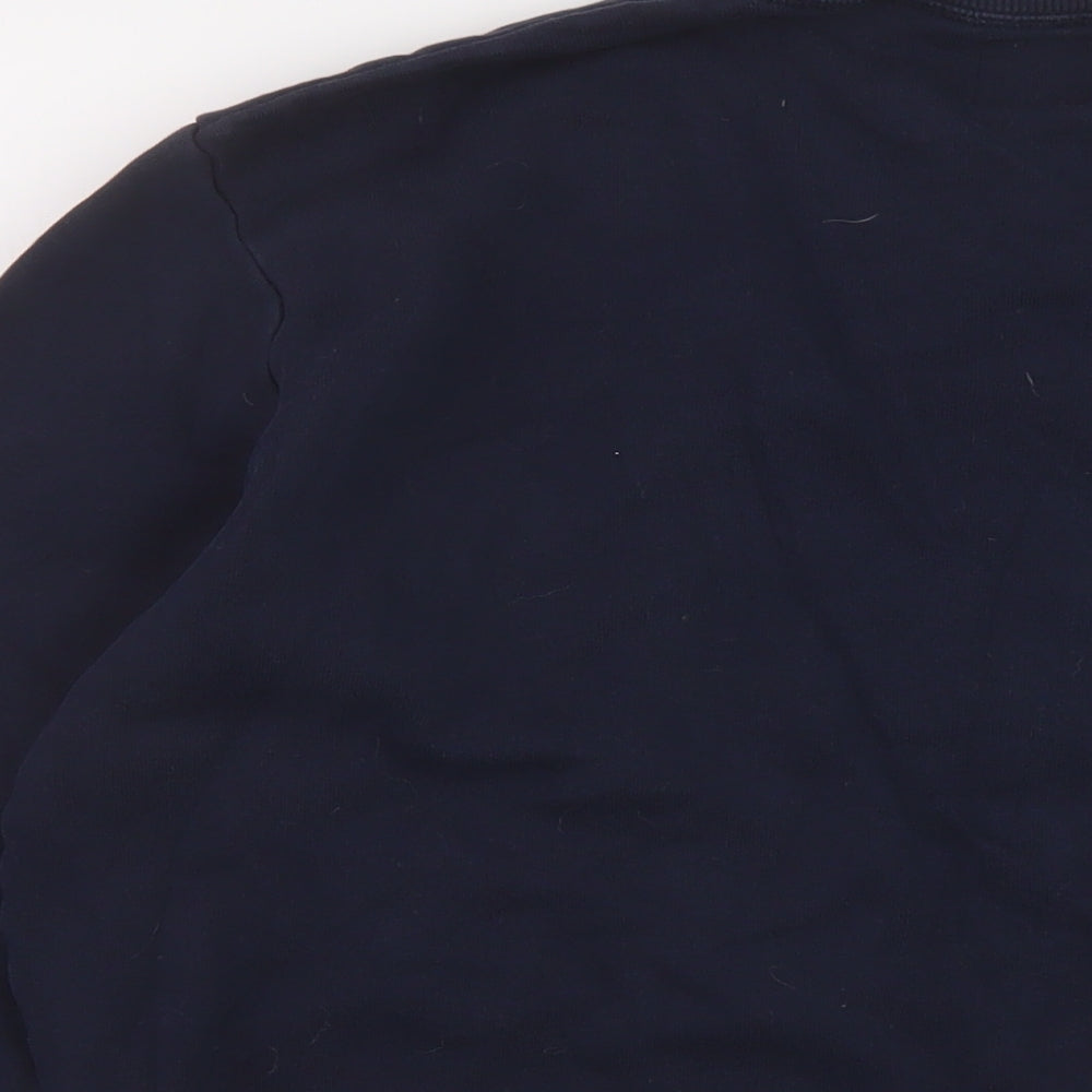 Zara Mens Blue Cotton Pullover Sweatshirt Size XL - Vintage