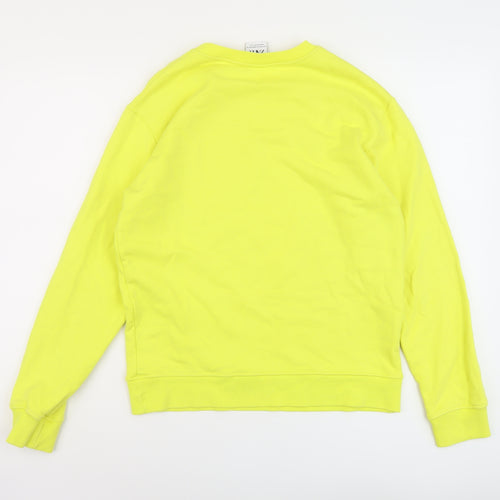 Zara Womens Green Cotton Pullover Sweatshirt Size M Pullover