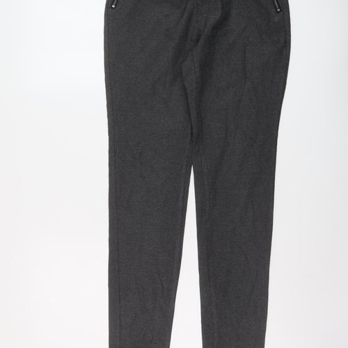 EDC Womens Grey Viscose Trousers Size 10 L31 in Regular Snap