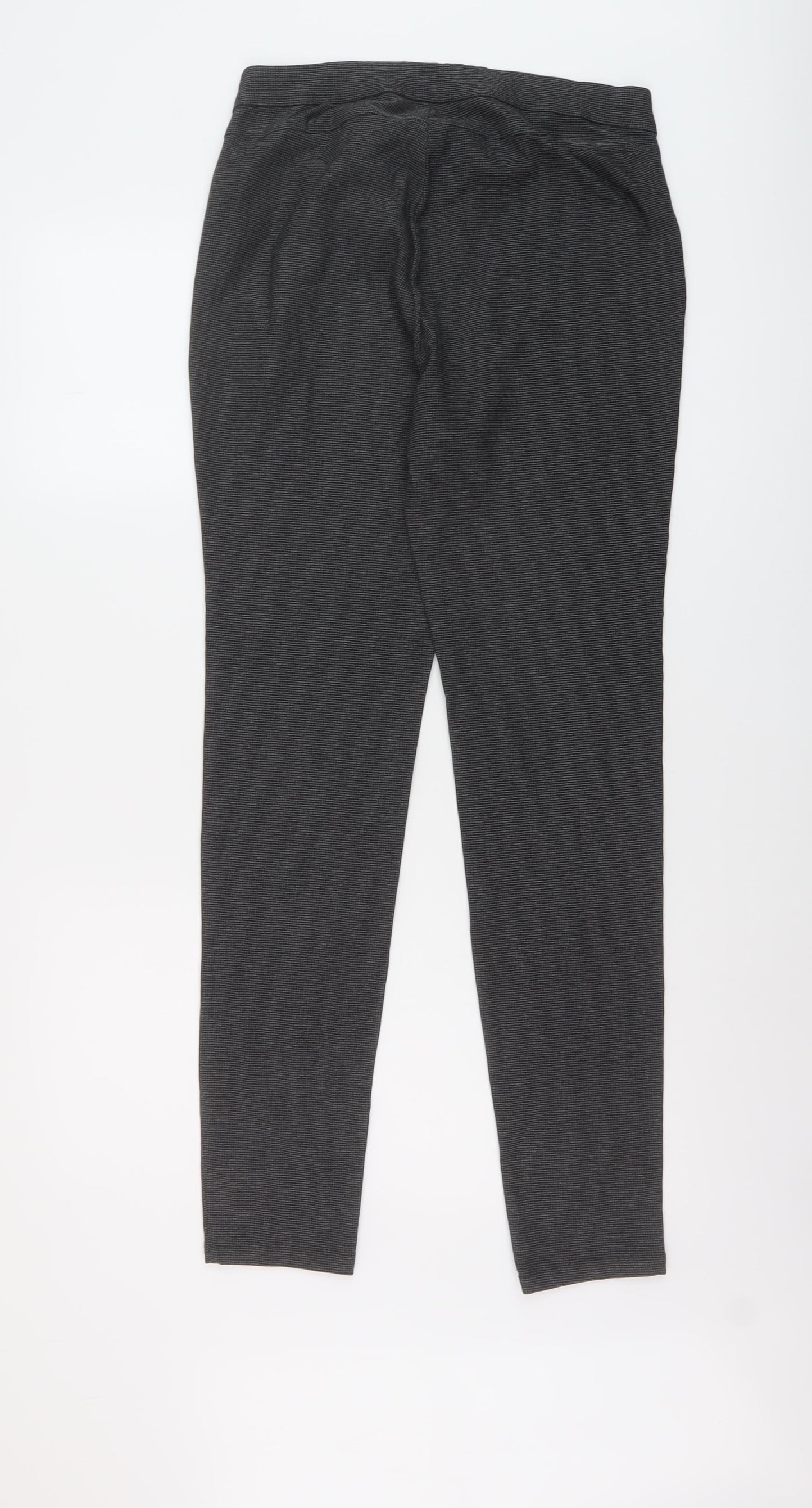 EDC Womens Grey Viscose Trousers Size 10 L31 in Regular Snap