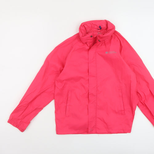 Mountain Warehouse Girls Pink Rain Coat Coat Size 9-10 Years Zip