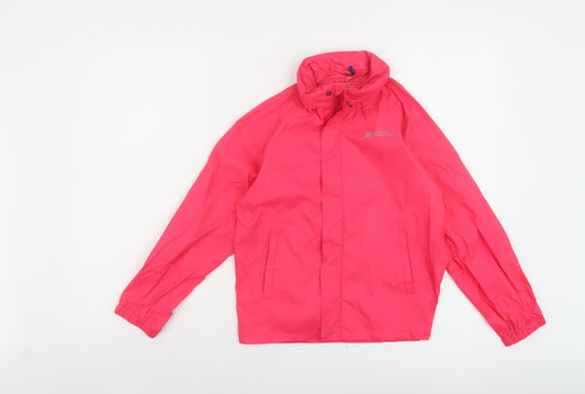 Mountain Warehouse Girls Pink Rain Coat Coat Size 9-10 Years Zip