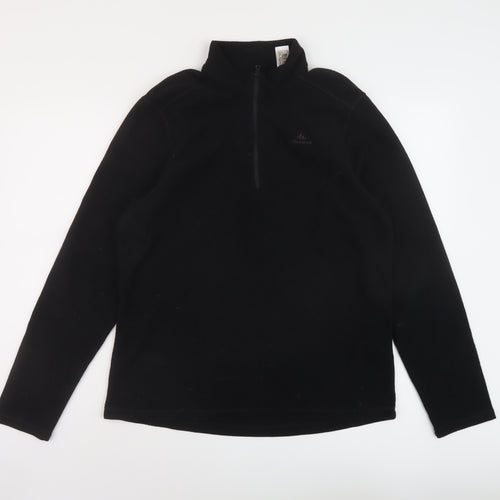 DECATHLON Mens Black Polyester Pullover Sweatshirt Size L