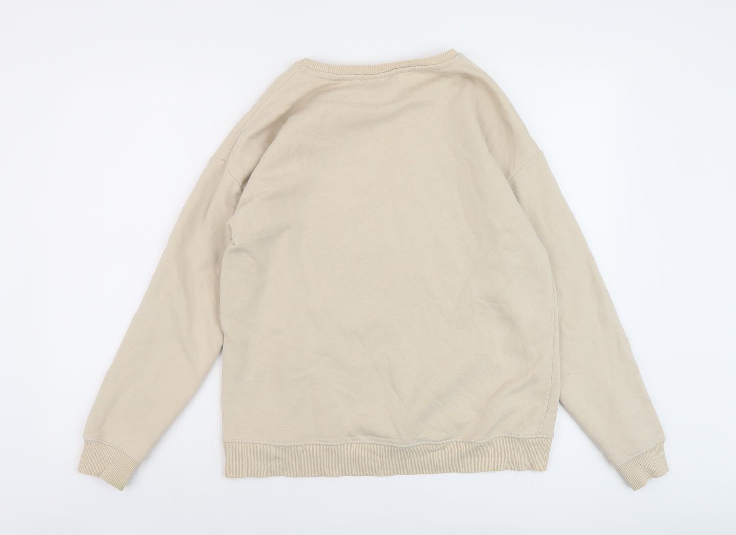 Peanuts Womens Beige Cotton Pullover Sweatshirt Size M Pullover