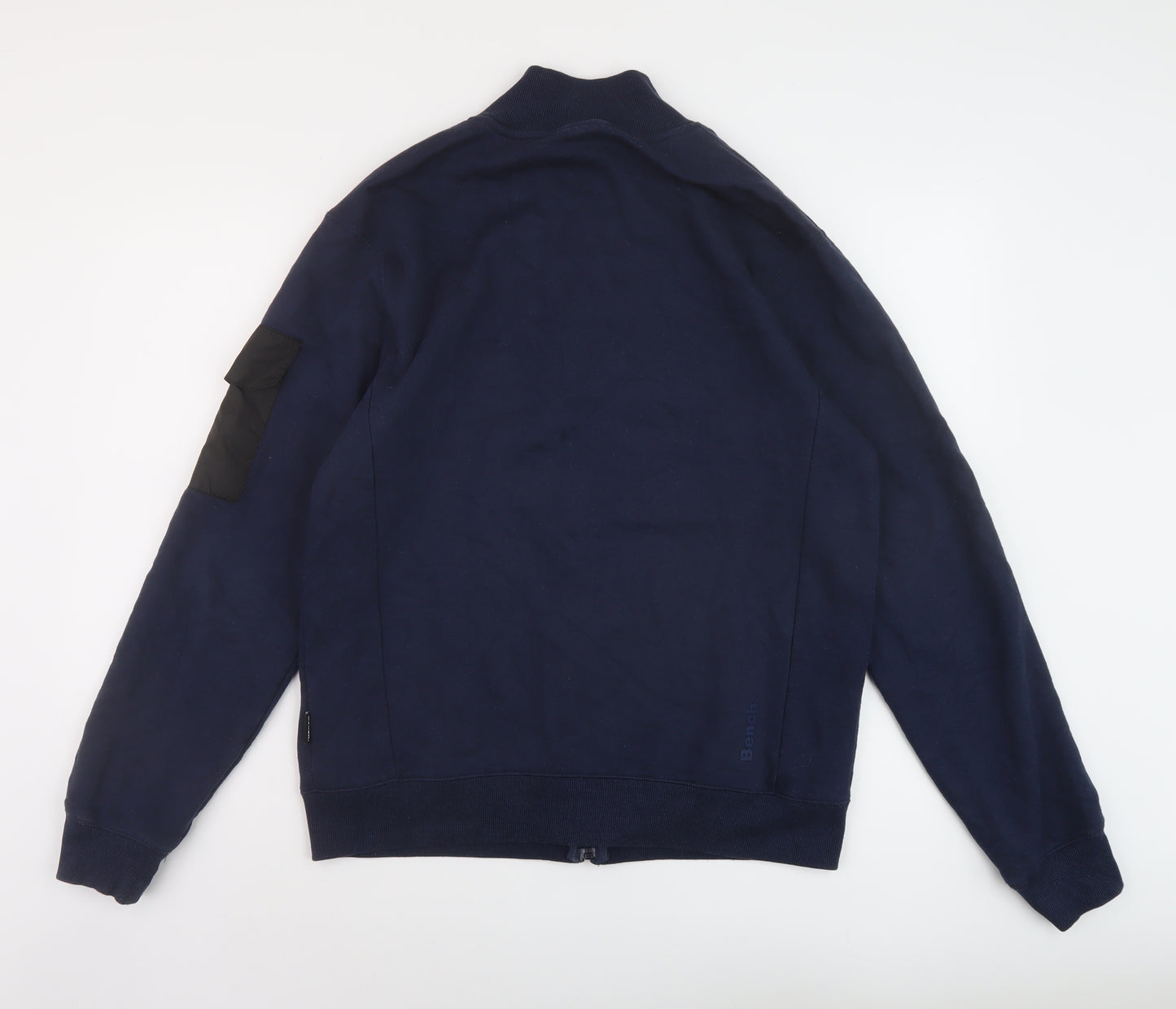 Bench Mens Blue Cotton Full Zip Sweatshirt Size XL