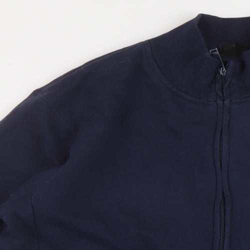 Bench Mens Blue Cotton Full Zip Sweatshirt Size XL