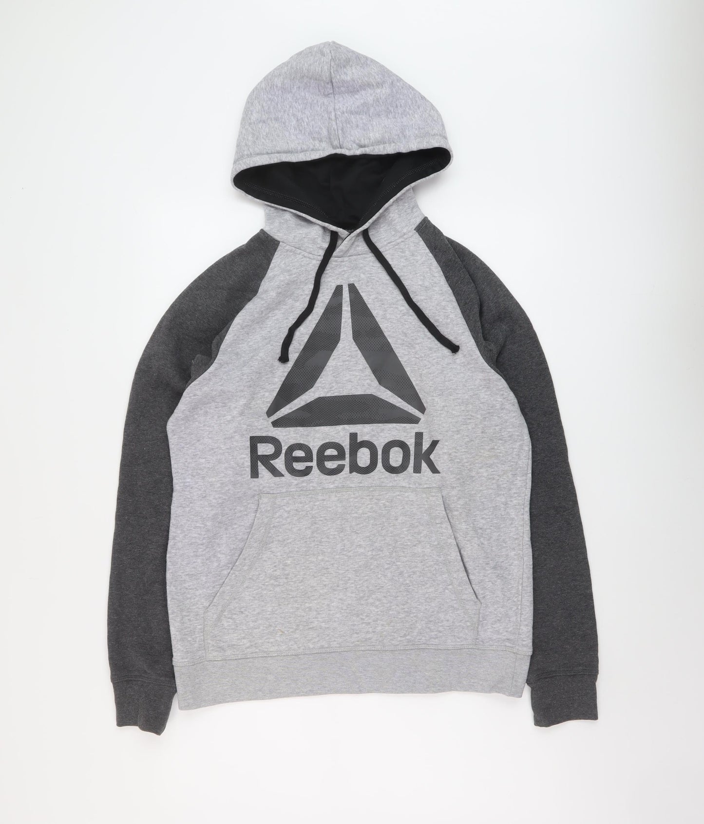 Reebok Mens Grey Cotton Pullover Hoodie Size S