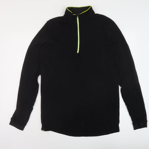 DECATHLON Mens Black Polyester Pullover Sweatshirt Size XL