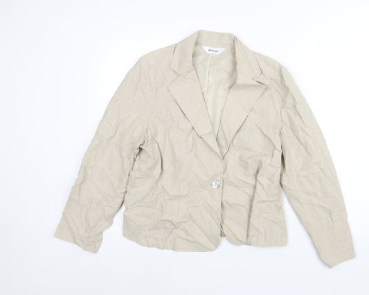 Damart Womens Beige Jacket Size 18 Button