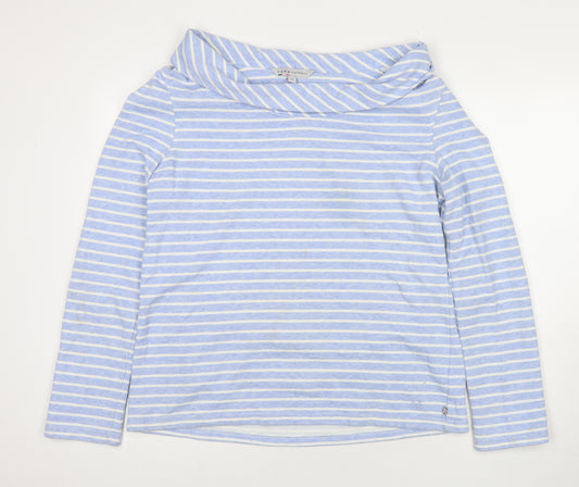 Crew Clothing Womens Blue Striped Cotton Pullover Sweatshirt Size 14 Pullover