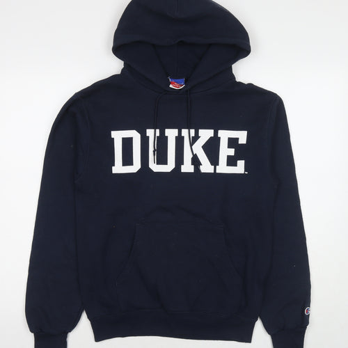 Champion Mens Blue Cotton Pullover Hoodie Size S - DUKE